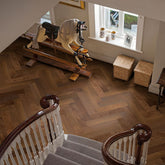 Real Wood Engineered Herringbone Dark Smoked Oak Flooring (ELKA14HBDSOAK) By Quick Step
