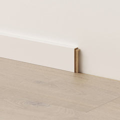 Clickable White Small Skirting 126 (SFSKCLICKWHITE126) By Quick Step