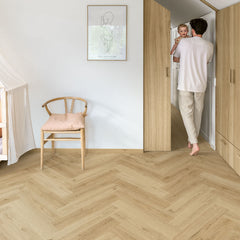 Botanic Beige Herringbone Vinyl Flooring (AVHBU40362) Quick-Step