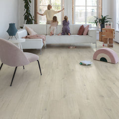Cotton Oak White Blush Vinyl Flooring (AVMPU40200) Bloom Collection Quick-Step