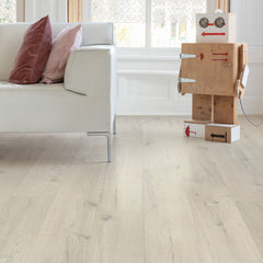 Cotton Oak White Blush Vinyl Flooring (AVMPU40200) Bloom Collection Quick-Step