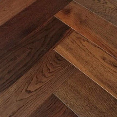 Real Wood Engineered Herringbone Dark Smoked Oak Flooring (ELKA14HBDSOAK) By Quick Step